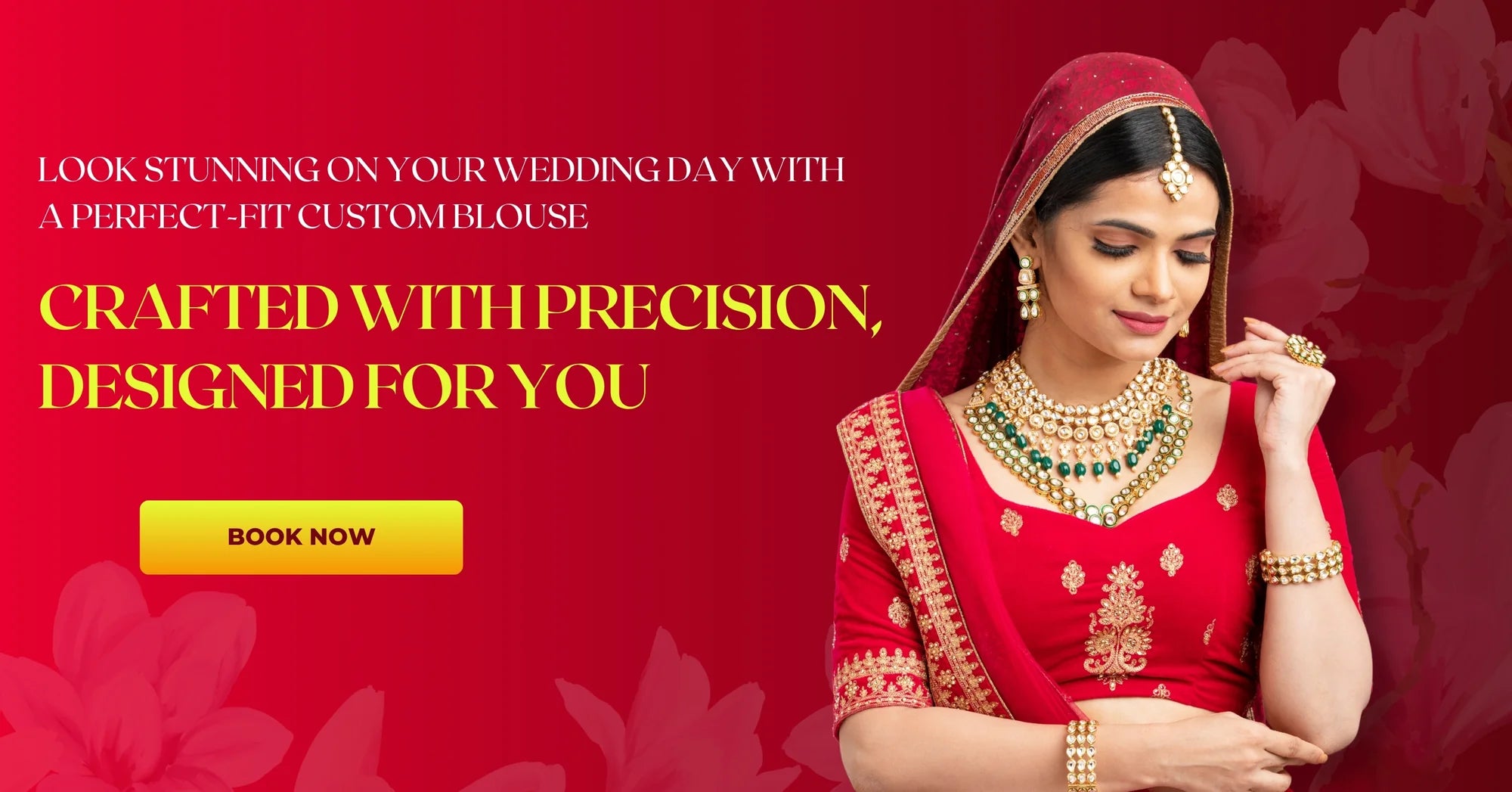 Perfect-fit custom bridal blouse stitching services